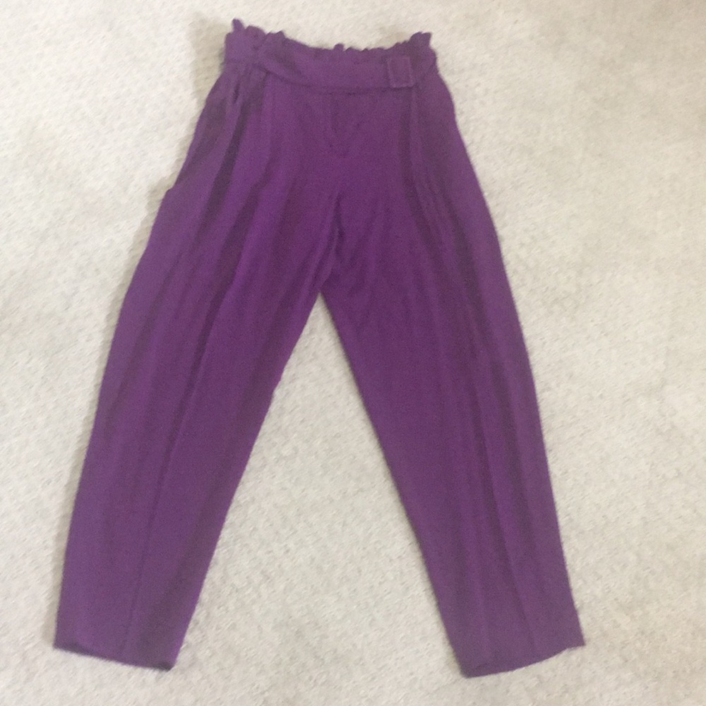 High waist tie pants